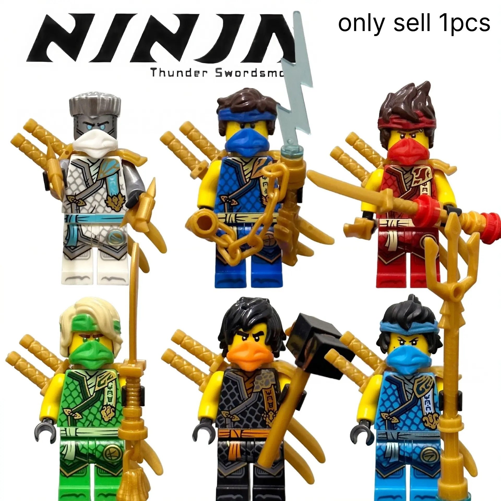 New-style minifigures with transformation-themed elements, featuring detailed pad printing, compatible with building block scene themes, ideal for decorative collection and desktop display.