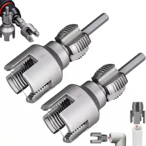 1/2" & 3/4" PVC Pipe Threader, Integrated Internal & External Thread Cutting Tool, Upgraded Plumbing Tool for DIY Repairs-YY1