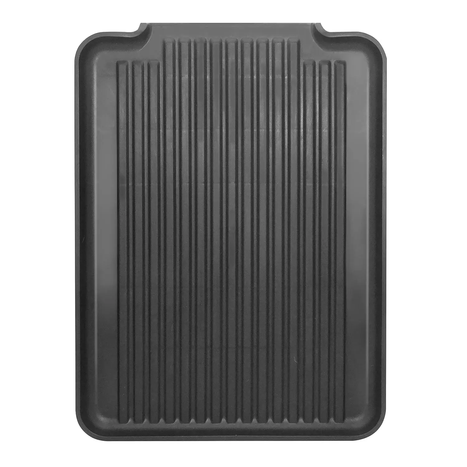 Dish Drain Board & Drying Rack Tray for Kitchen - Ideal Rigid Drainboard, Plate & Glass Drainer Tray, Dish Drain Boards for Kitchen Counter, 12.75 x 17.25 - Black