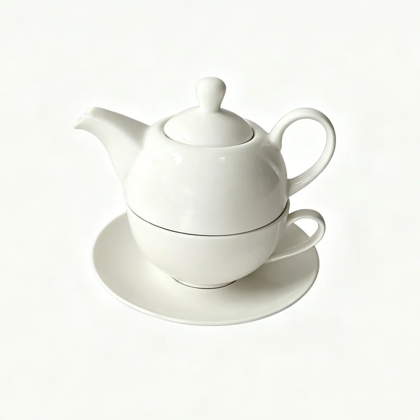 Single Person Tea Pot Set, Porcelain Tea Set, Portable Tea Brewing for Office/home Use, Easy-To-Use Individual Tea Brewer, Convenient Tea Accessories