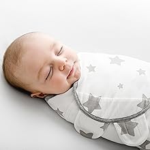 Adjustable Swaddle Blankets for Infants 0-3 Months – 3-Pack Organic Cotton Baby Swaddles for Newborn Boys & Girls – Soft, Snug & Hip-Healthy Swaddling Wraps