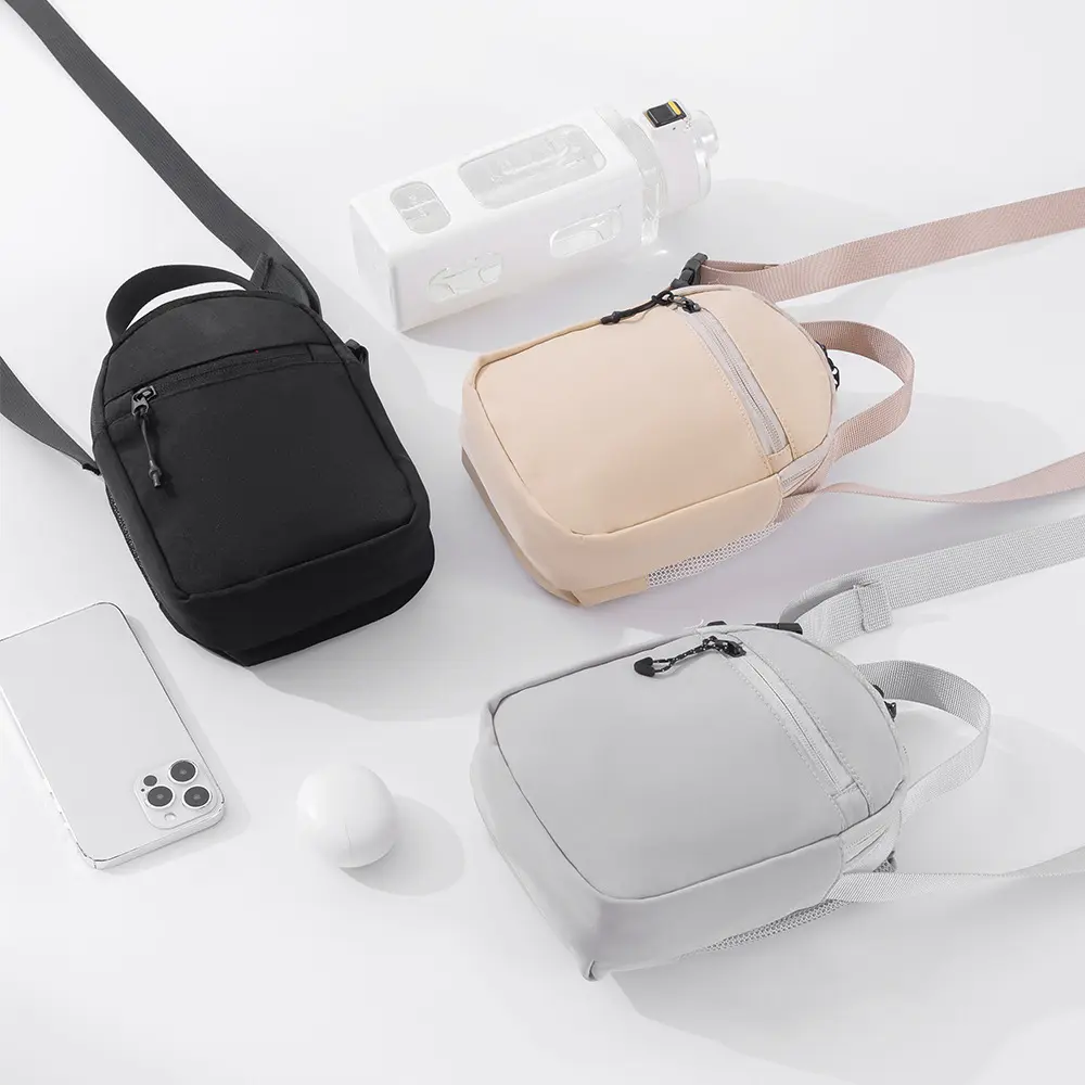 Reusable Waterproof Drawstring Water Bottle Crossbody Bag, Large Capacity Portable Outdoor Drink Carrier with Phone Pocket, Lightweight Adjustable Shoulder Strap for Hiking, Camping, Daily Use, Travel
