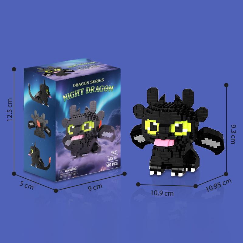 2026 New Building Blocks Animals Toys Cartoon Dragon Microes Blocks Action Figures Halloween Toys Gifts Decorations
