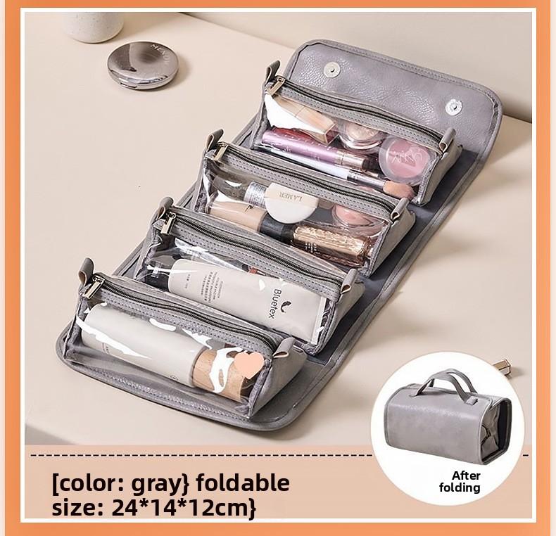 New Foldable Detachable Makeup Bag 4 in 1 Large Capacity Travel Organizer for Women Portable Tote for Outdoors