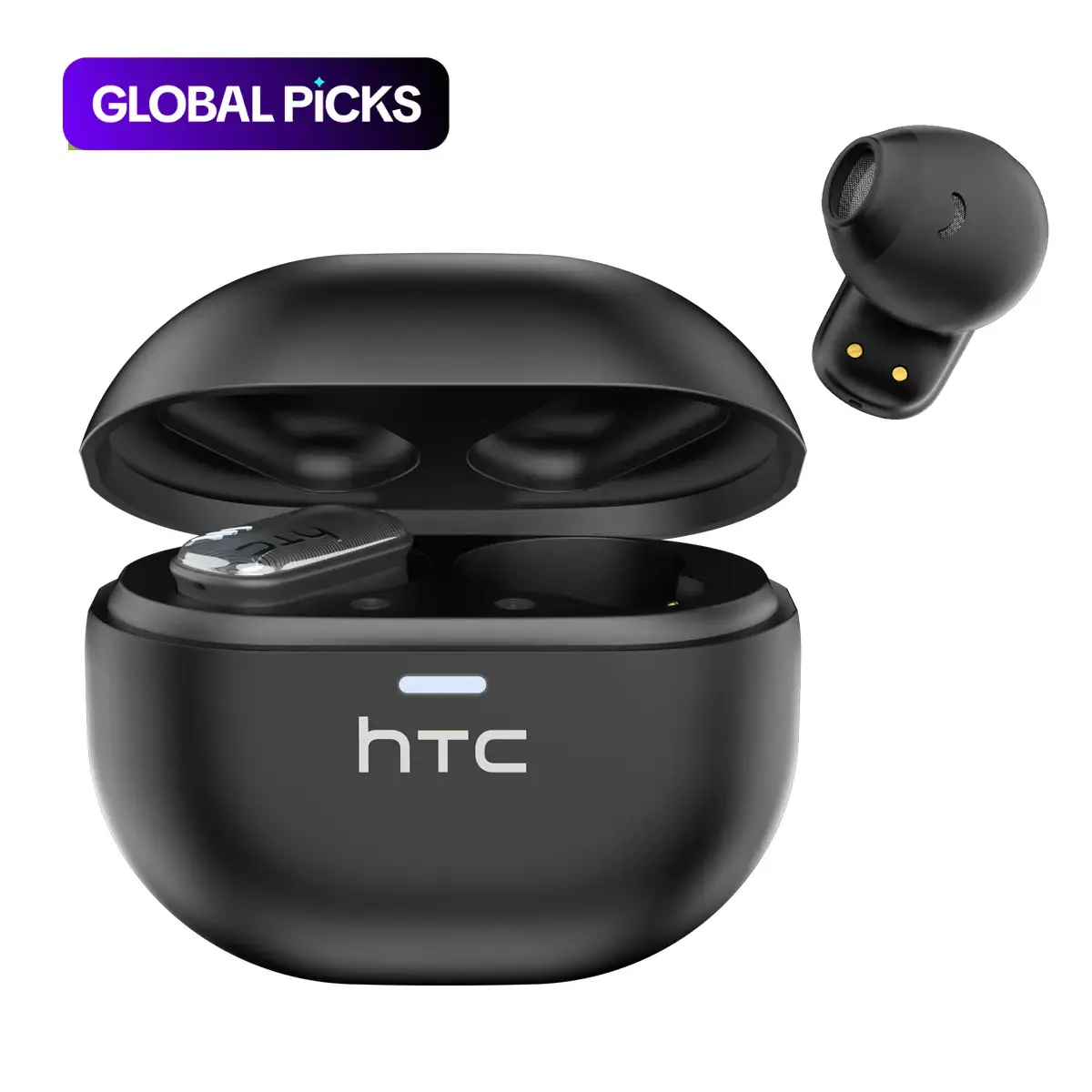 HTC NE16 Translation TWS Wireless Earbuds, App Supported 134 Languages, BT 6.0, 35-Hour Playtime, Wireless Charging Case, IPX5 Waterproof Stereo Earphones with Built-in Microphone, Clear Calls, Compatible with Android and iOS #GLOBAL PICKS