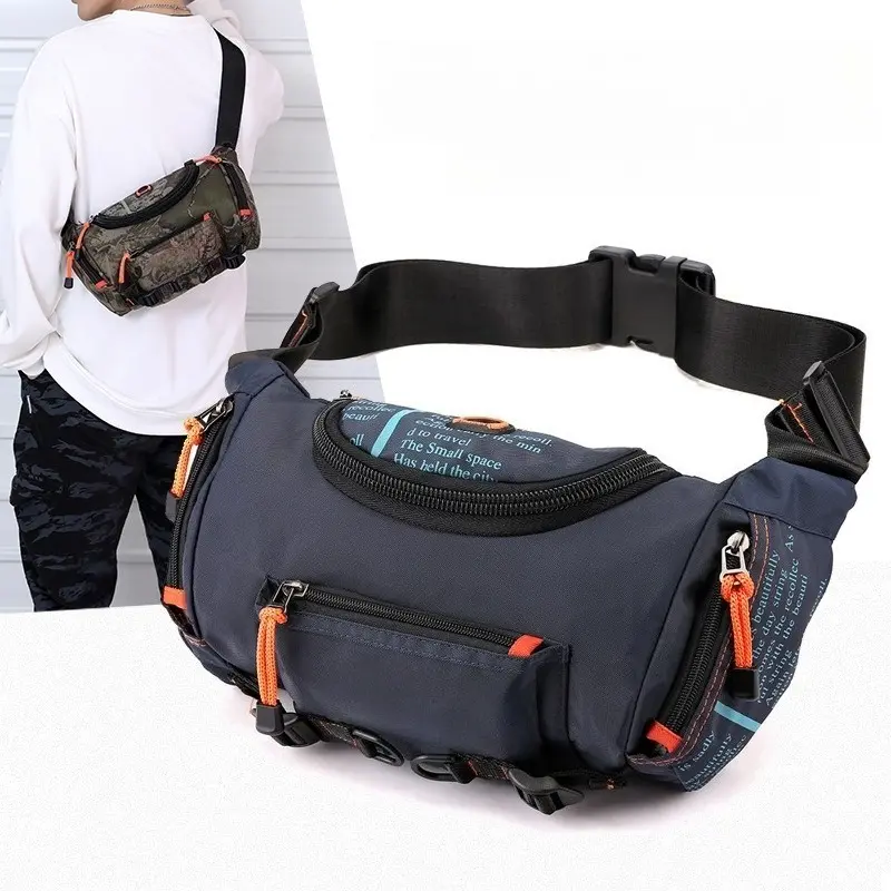 Men's Multi-Functional Water-Resistant Outdoor Waist Pack, Convertible Chest Sling & Crossbody Bag for Cycling, Hiking, Camping, Running, Sports, Travel & Daily Use, Durable Fabric, Adjustable Strap, Lightweight for Everyday Carry