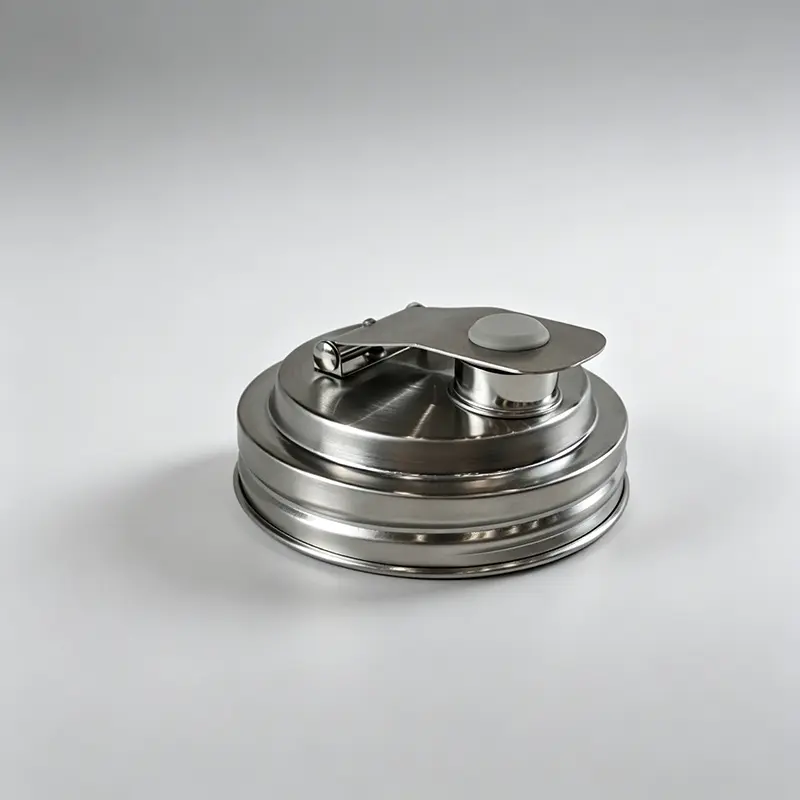 1/2Pack Wide Mouth Mason Jar Stainless Steel Pour Spout Lid, Reusable Mason Jar Lids, for 86MM Ball Wide Mouth Mason Jars, Leak Proof Seal, for Drinking Salad Dressing & Food Storing