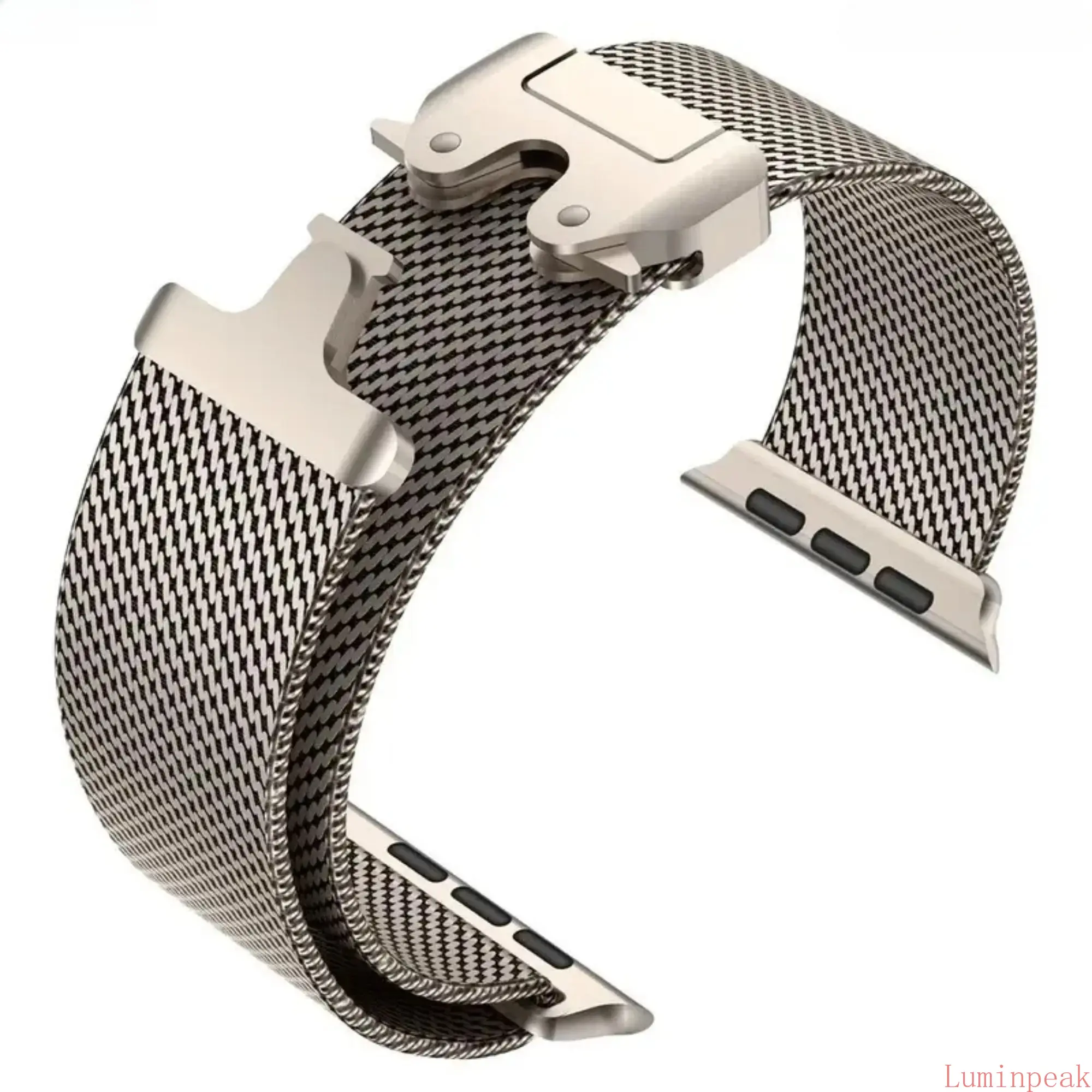 Premium Titanium Milanese Loop Watch Band 2026 Trend, Firm Parachute Buckle Metal Accessory Designed For Apple Watch Ultra 2 Series 5–10 With 49mm Size
