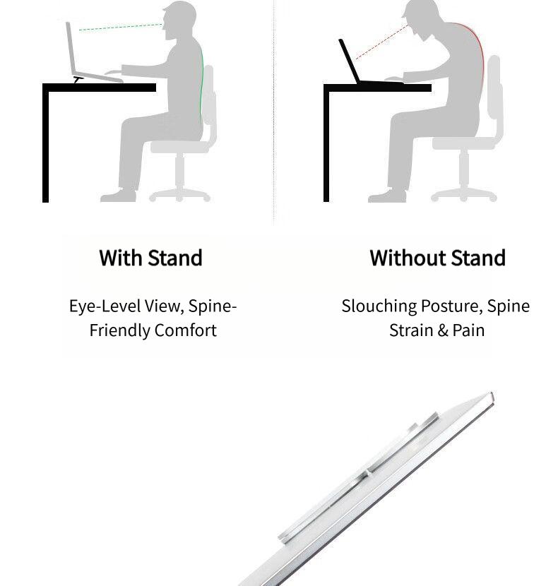 Zinc alloy laptop invisible stand bracket mini portable height-increasing foot pad cooling rack base pad
