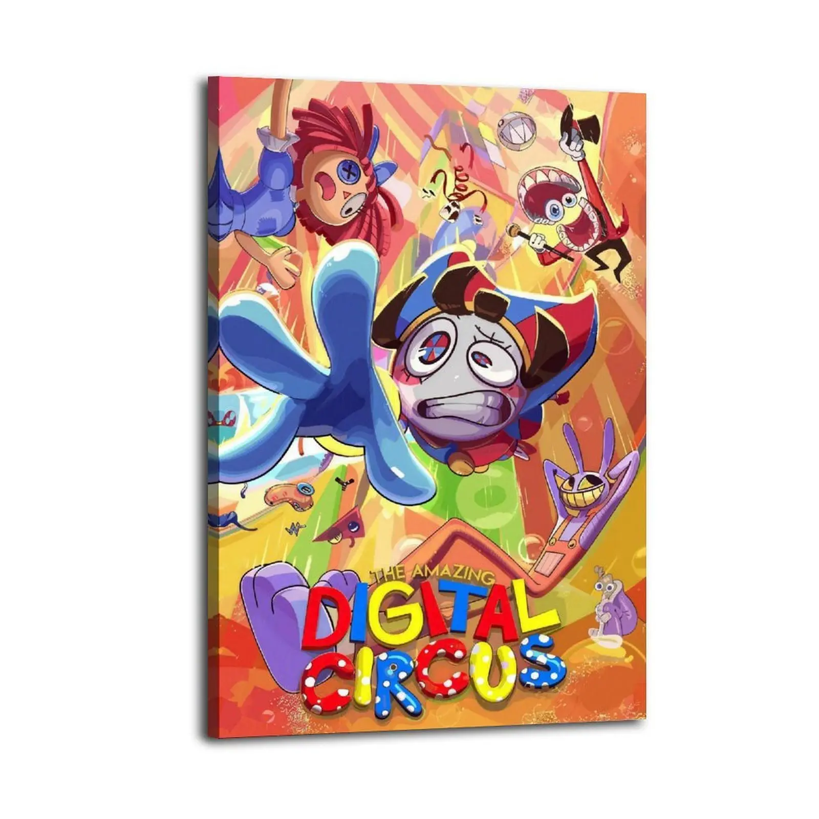 The Amazing Digital Circus Canvas Prints | Bedroom Art | Bathroom Art | Trendy Wall Art | Funky Wall Art