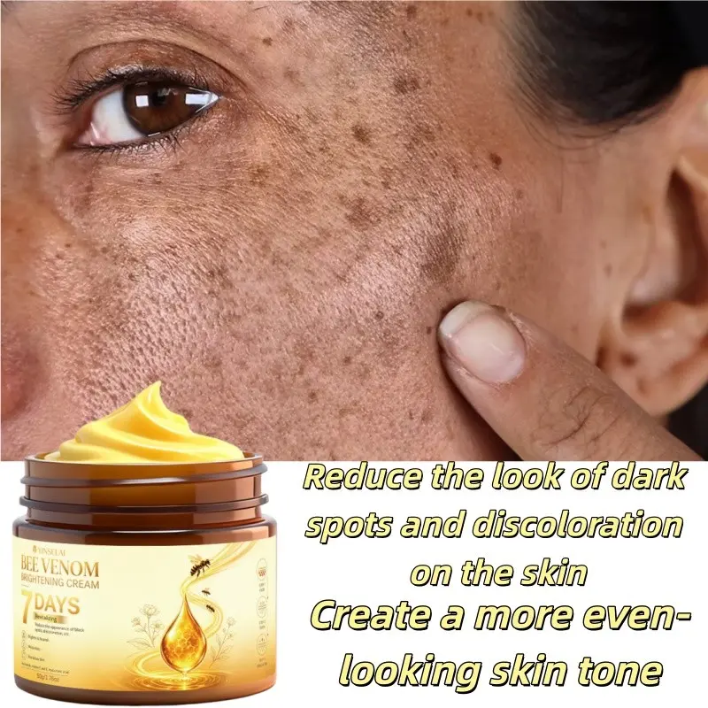 Bee Venom Brightening Face Cream, Niacinamide VC Ve, Hydrating, Even Tone, Fade Dark Spots, Skin Care, 50g, Moisturizing, Radiant