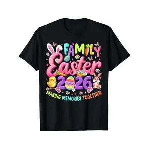 Family Easter 2026 Easter Crew Matching Outfit |     Women Men T-Shirt - Summer Casual Short Sleeve Tee, Crew Neck, Perfect For Daily Wear & Holiday Gifts, Birthday Party, Easter, Mother'S Day, Father'S Day Gifts Costumes For Mens