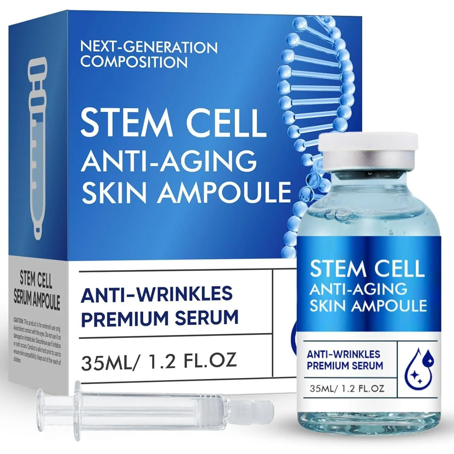 Stem Cell Face Serum – Hydrating Anti-Aging Facial Essence for Firmer-Looking Skin, Supports Skin Moisture & Renewal, Helps Improve Appearance of Fine Lines & Uneven Texture, Suitable for Microneedling or Daily Skincare Use