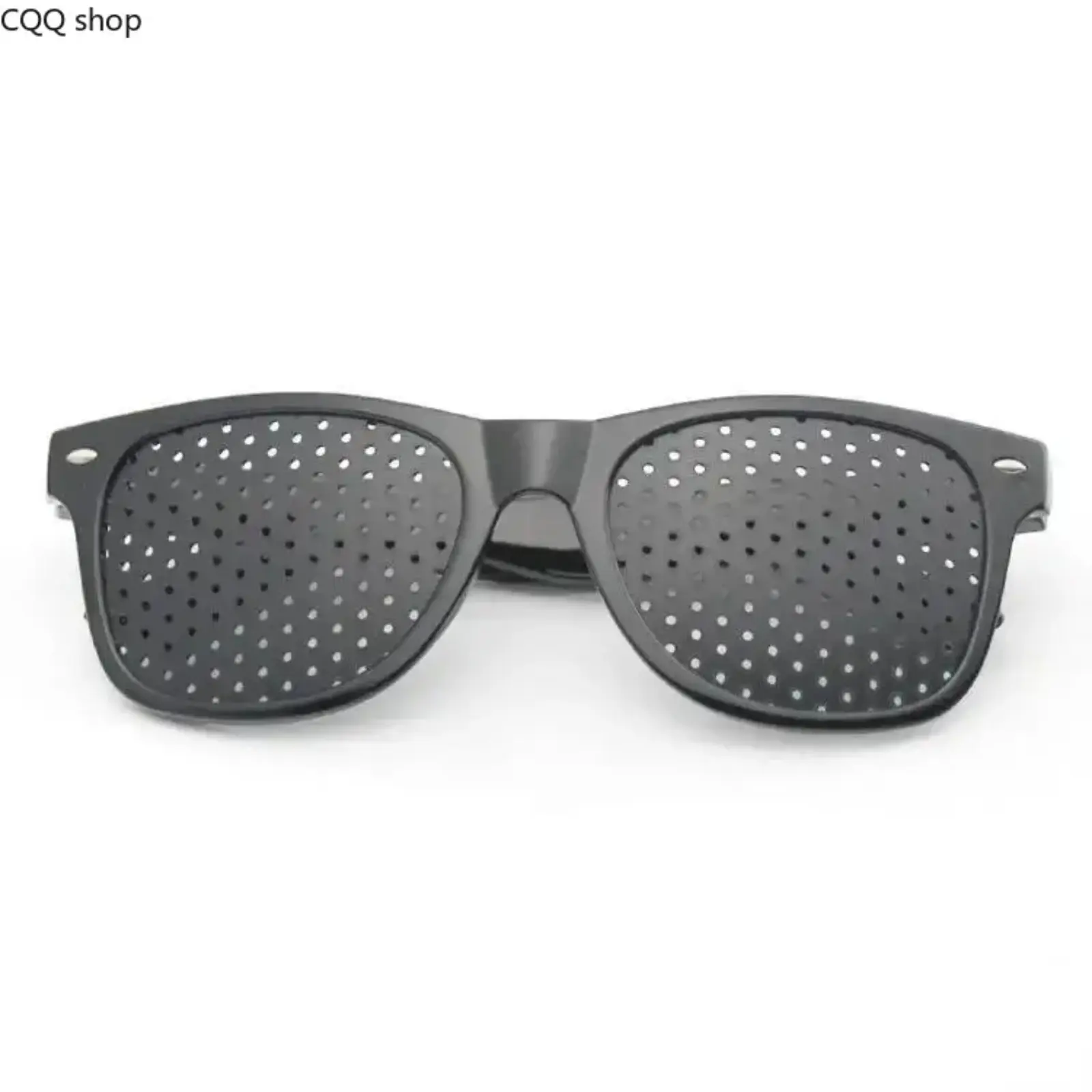 Unisex Lightweight Black Frame Pinhole Lens Eyeglasses for Vision Training, Eye Fatigue Relief, Astigmatism Correction - Sports Eyewear Accessory