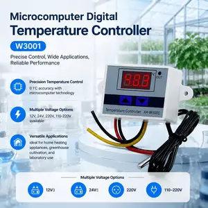 Programmable Temperature Controller, Industrial Thermostat with Multi-Stage Timer & LCD Display. For Aquarium Heating Cooling, Lab Commercial Fridge Heater. Wide Voltage Input.