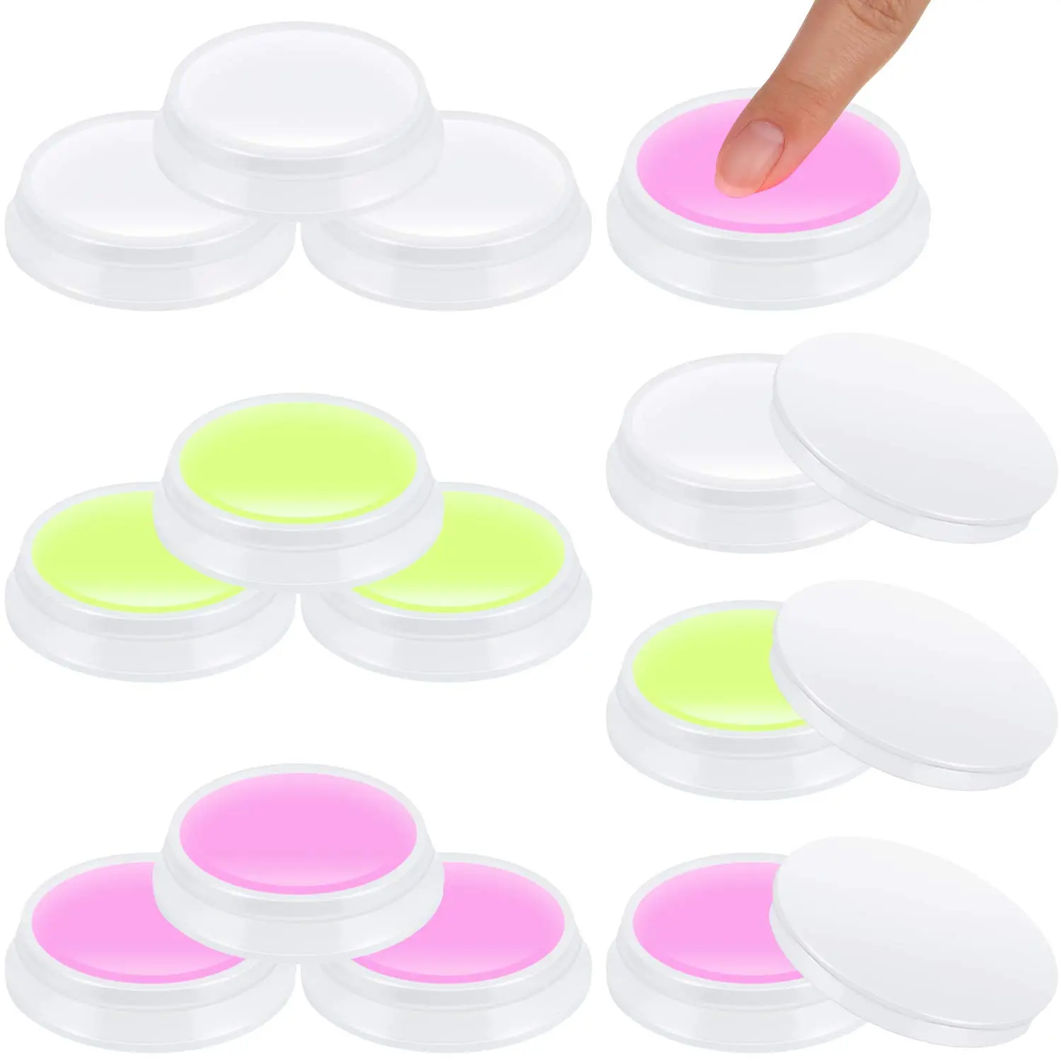 1-Count (Pack of 12) Assorted Fingertip Moistener Tool, 10G Non-Slip Long-Lasting, for Paper Bill Counting, Document Sorting - Phone & Electronics Mobile Phone Selfie Accessory Grip Aid