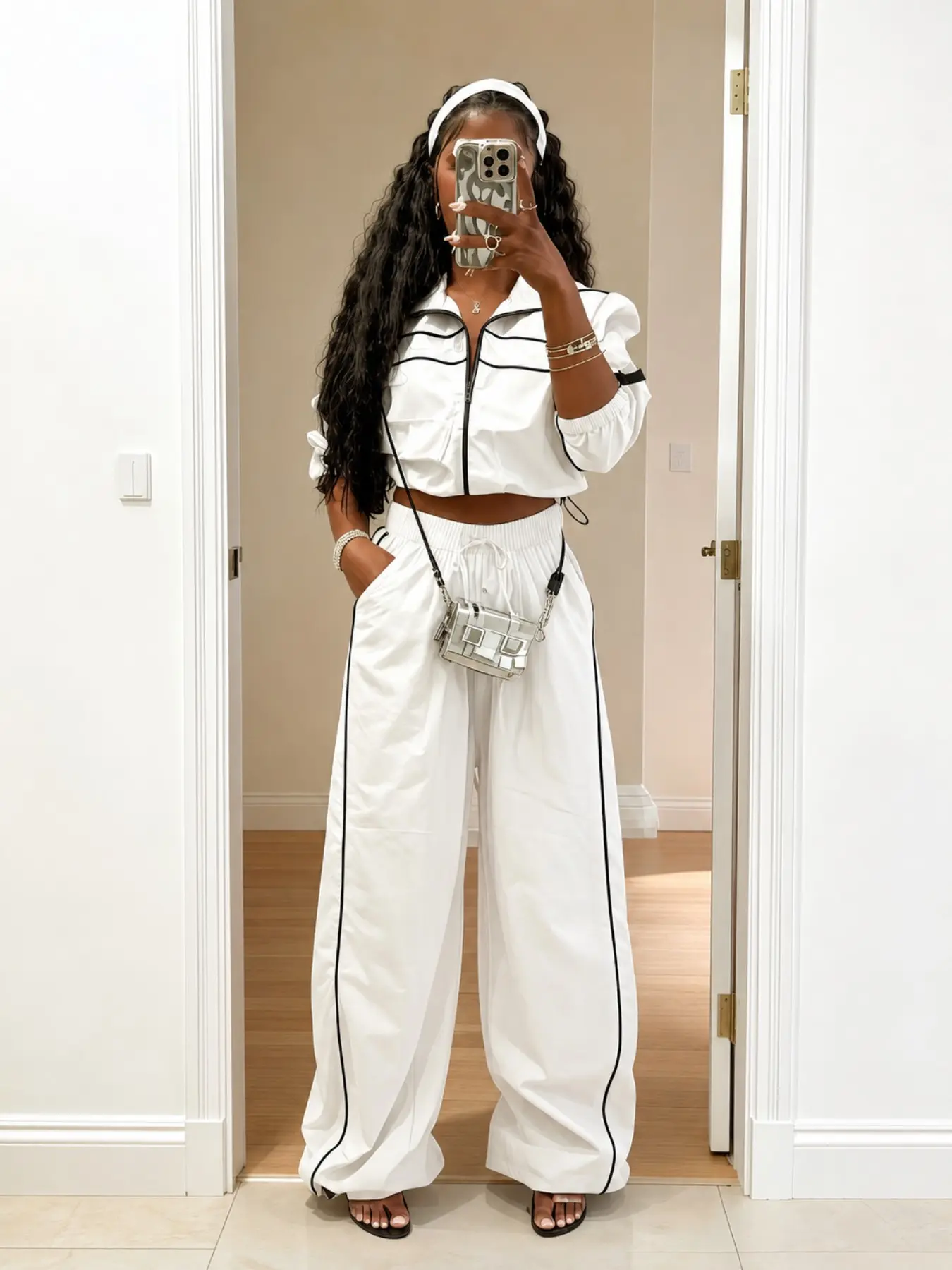 Women's Fashion Sporty Jacket Set, Long Sleeve Zipper Hooded Top, Patchwork Pocket Pants, Casual Two-Piece, All Seasons, Casual Sports Tracksuit, Casual Tracksuits, Casual Sportswear Set, Casual Activewear Set