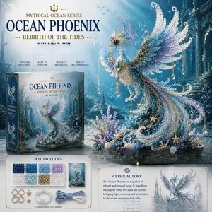 Fantasy Ocean DIY 3D Bead Craft Kit, Relaxing Stress Relief, Perfect Gift for Handicraft Enthusiasts, Creative Crafting Supplies