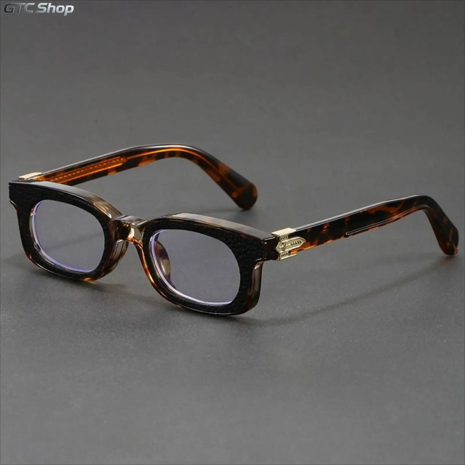 Thick Square Framed Glasses Classic Square Frame with Textured Frames and Exquisite Parts on The Temples Suitable for Office Commuting Tortoiseshell Glasses Square Eyeglasses Frame