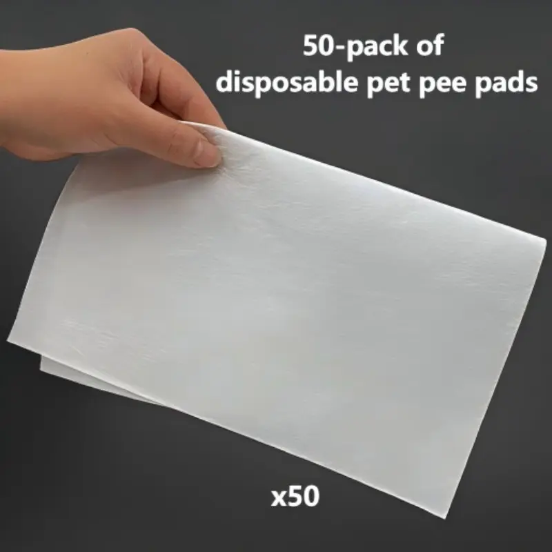 50 Sheets Disposable Pet Urine Absorbent Paper, Multi-Functional Absorbent Paper for All Pets, Available in Two Sizes