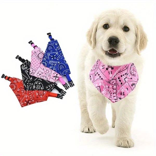 1pc Cashew Floral Graphic Dog Bandanas - Adjustable Triangle Pet Saliva Towel for Small and Medium Dogs and Cats - Stylish and Comfortable Pet Supplies