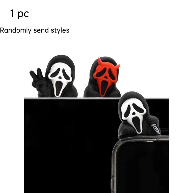 Scary Face Mini Doll, Dark Theme Desktop Decoration, Random Style, Enhances Ambiance, Perfect for Halloween Decorations