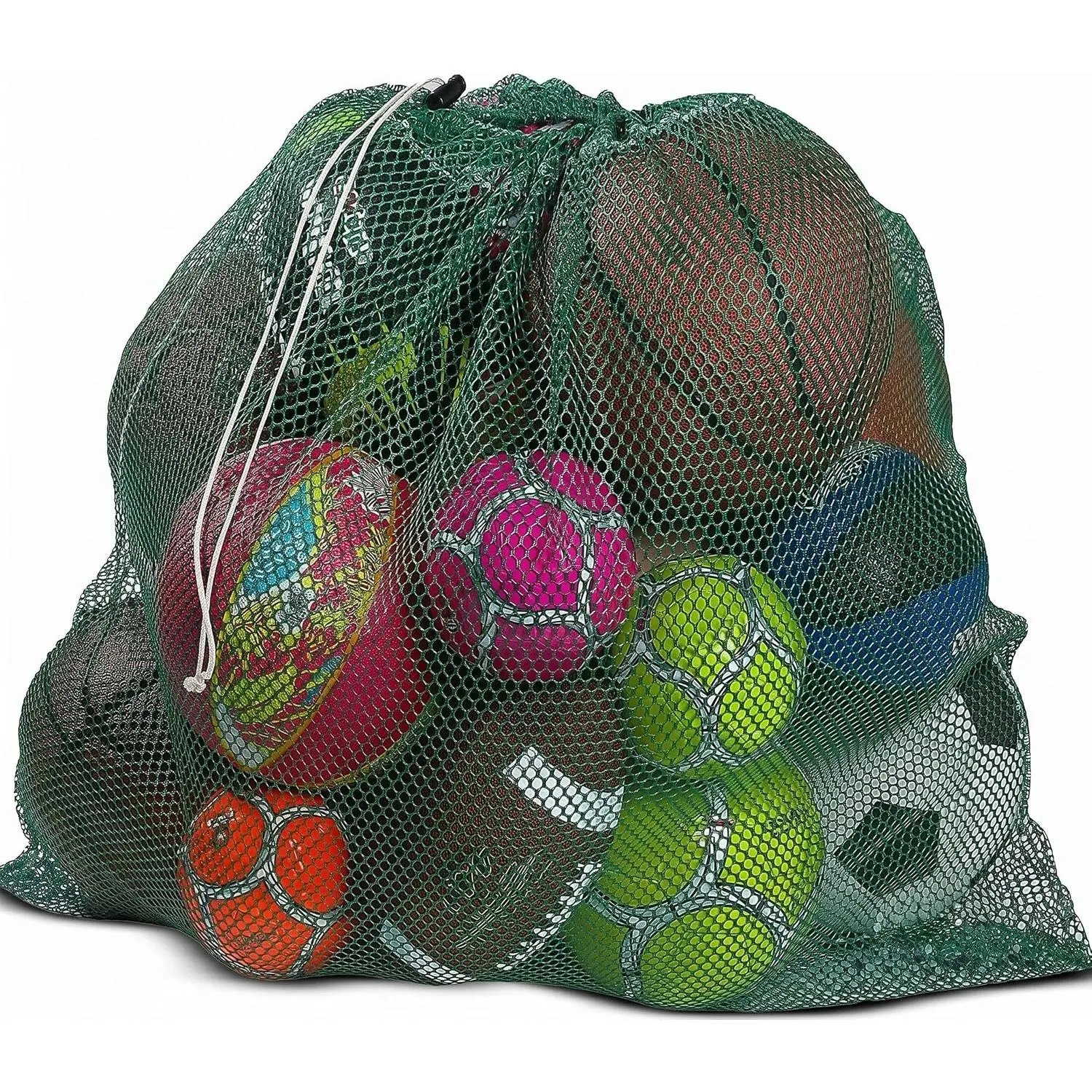 Mesh Equipment Bag - 32” x 36” and 24” x 36” - Adjustable, sliding drawstring cord closure.  mesh bag for parent or , making it easy to transport and keeping your sporting gear organized.
