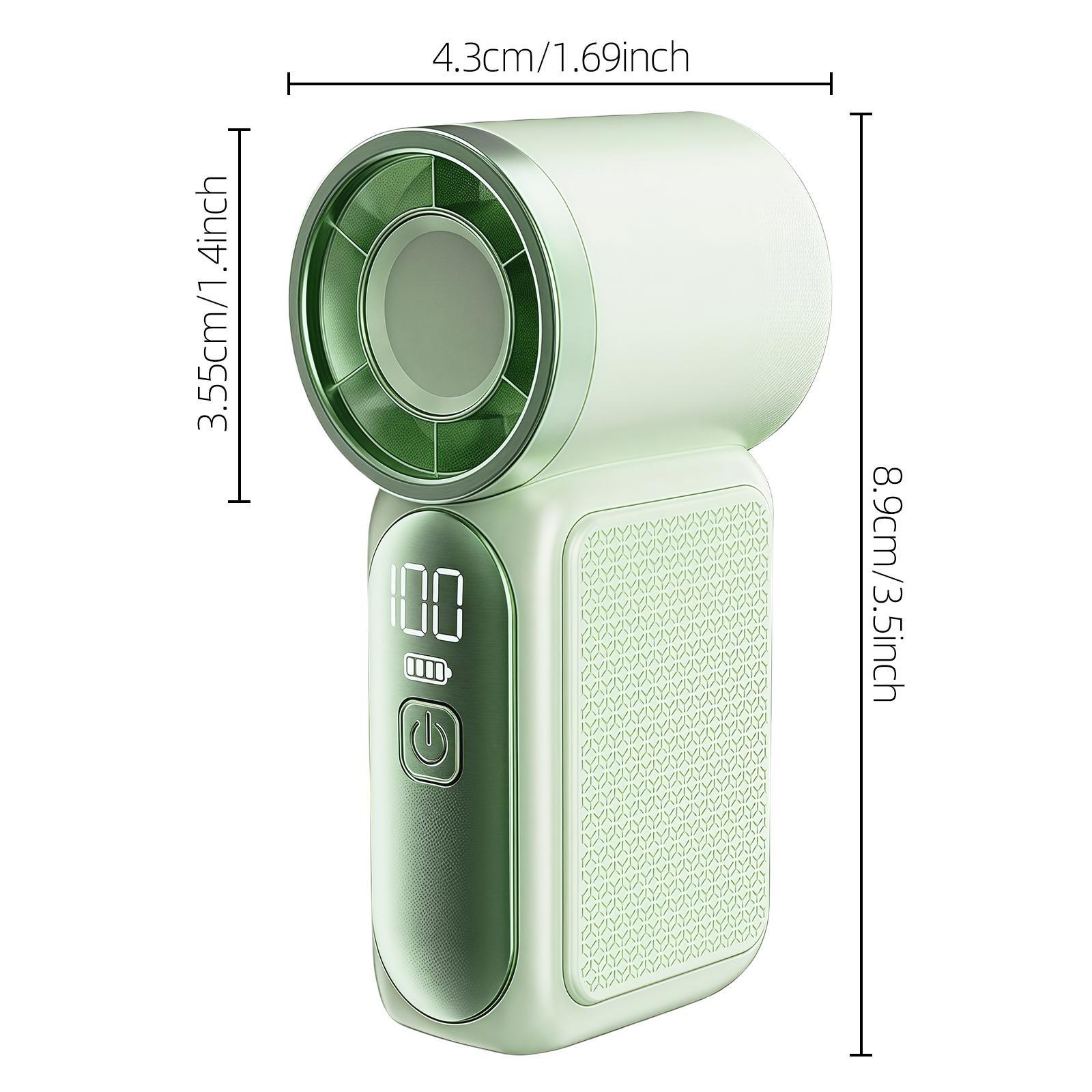 Compact USB Rechargeable Handheld Cooler Fan with LED Digital Display, 6 Levels Adjustable Wind Speed, Perfect for Travel, Outdoor Activities, Sports Fitness and Daily Office Work