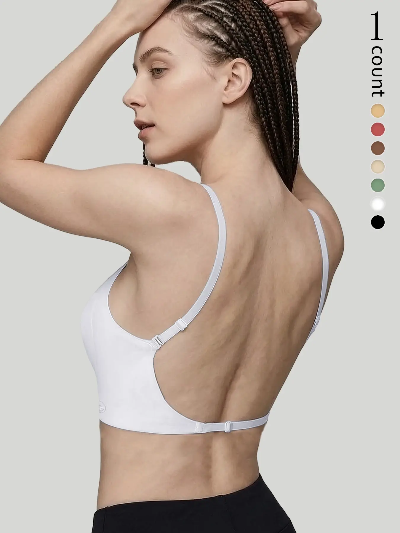 Women's Seamless Backless Bra, Multiway Bra, Multi-Strap Convertible Strap Wireless Push-Up Bra, Elegant, Chic, Minimalist, Suitable for Wedding Dresses and Party Gowns, Underwear