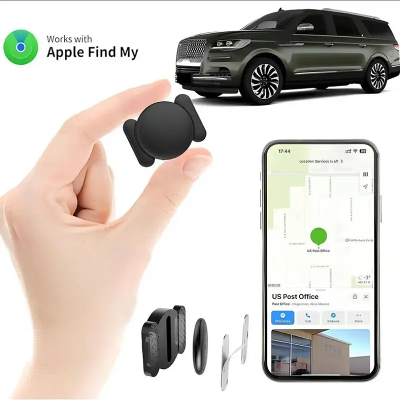 Mfi GPS Tracker for Car, Mini Tracker with Weatherproof Magnetic Case, No Monthly Fee, Best Hidden GPS Tracker, Works with Apple Find My, Rechargeable GPS Tracker
