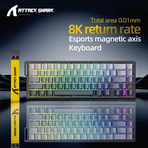 Attackshark X68he Magnetic Axis Wired Gaming Keyboard, Type-C Esports Keyboard, Ergonomic Design, High-Performance Input Device