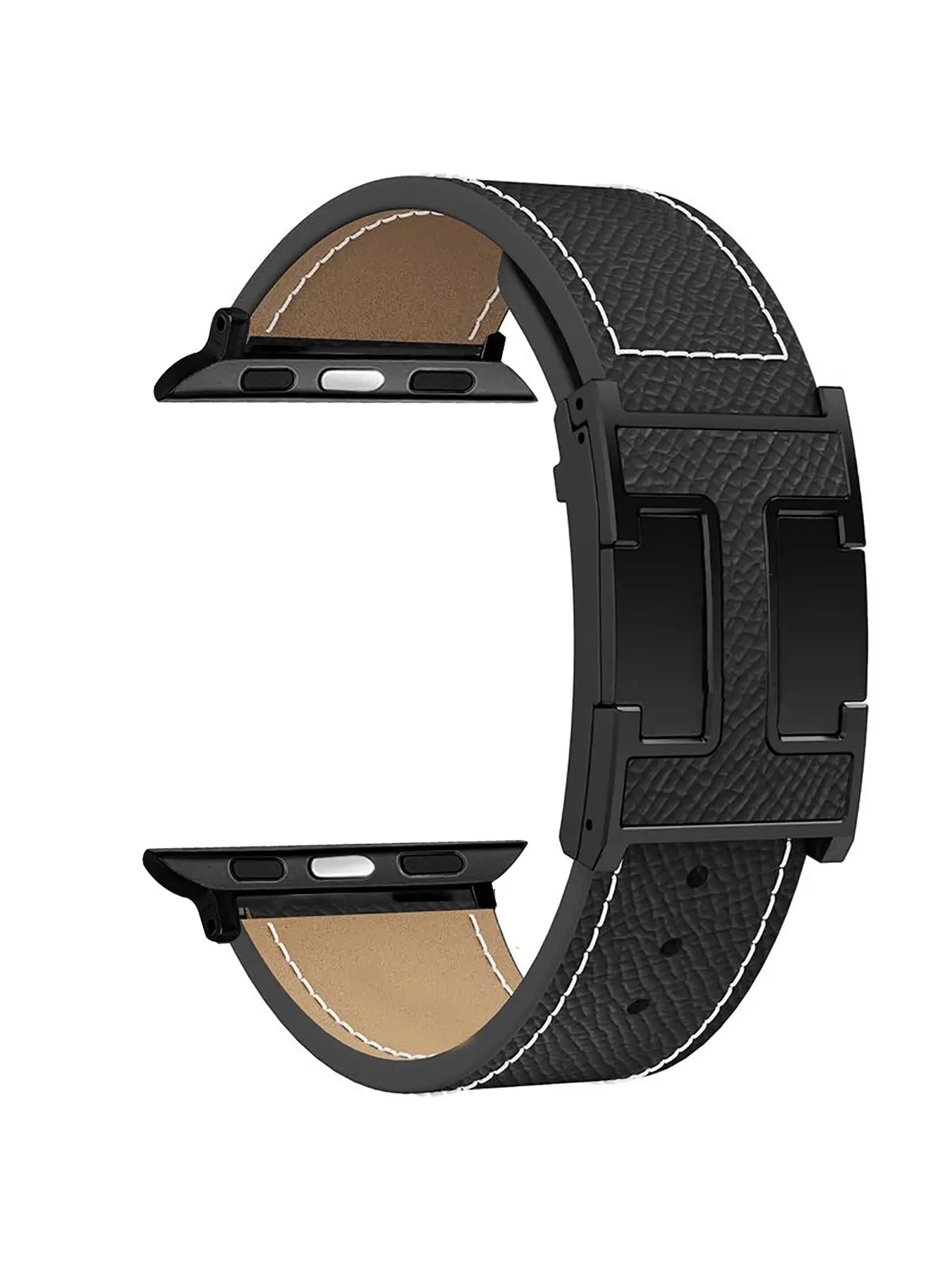 Magnetic Leather Strap, High-End Designer Style, Fashionable Watch Accessories, Adjustable Length 165-215mm, Genuine Leather, Suitable for Personal Use or Gift, Watch Not Included