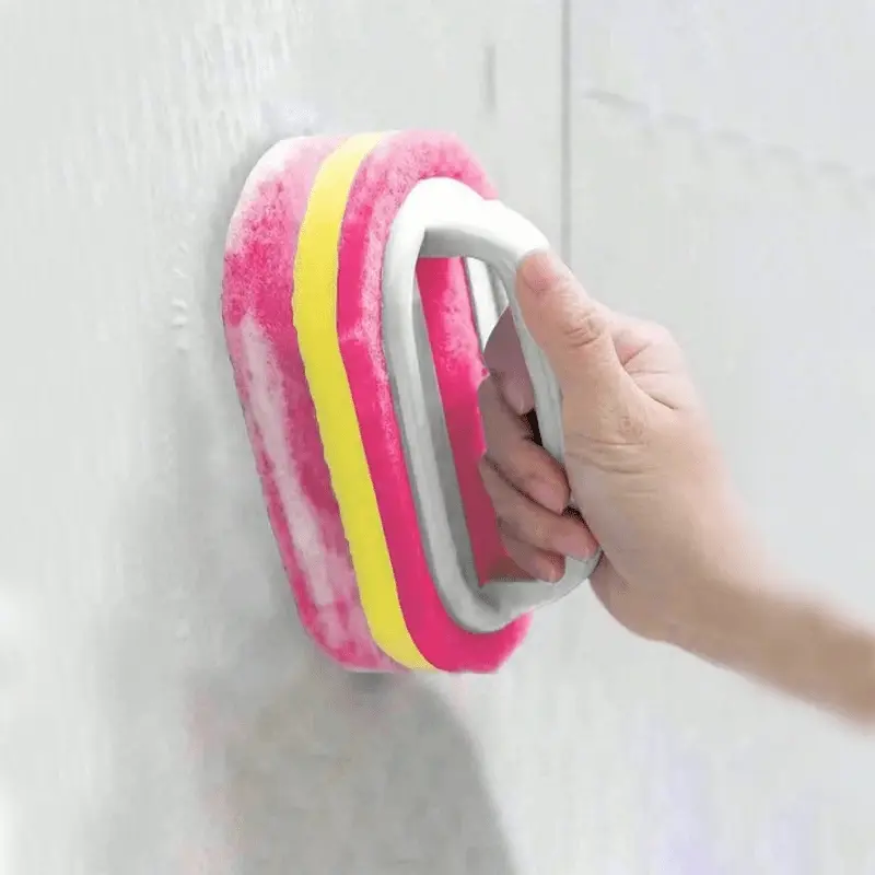1 Magic Sponge Experience Effortless Cleaning for Shiny Kitchen and Bathroom Surfaces, Including Glass, Walls, Toilets, and Ceramic! Pink Sponge Brush, Essential Kitchen Utensil, Halloween Gift, Christmas Gift, Magic Eraser Sponge