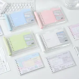 Kawaii B7 Binder Pocket Planner Memo Pads Book Journal Notebook Planner Yearly Daily Weekly Agenda Book School Stationery