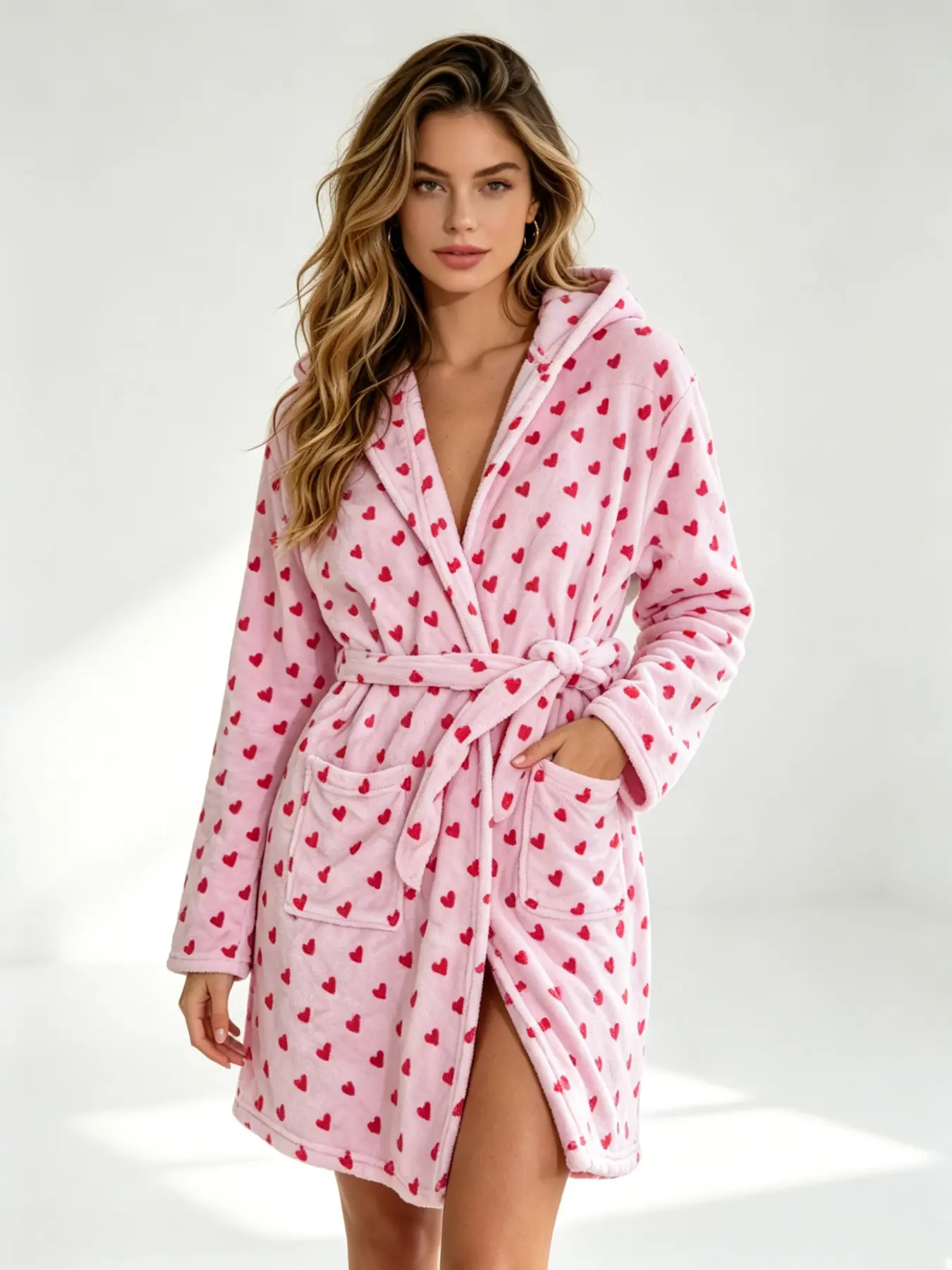 Women's Long Bathrobe Sleepwear, Long Sleeve Flannel Thickened European Print Loose Fit, Ideal for Autumn Winter Home Wear, Cozy Loungewear