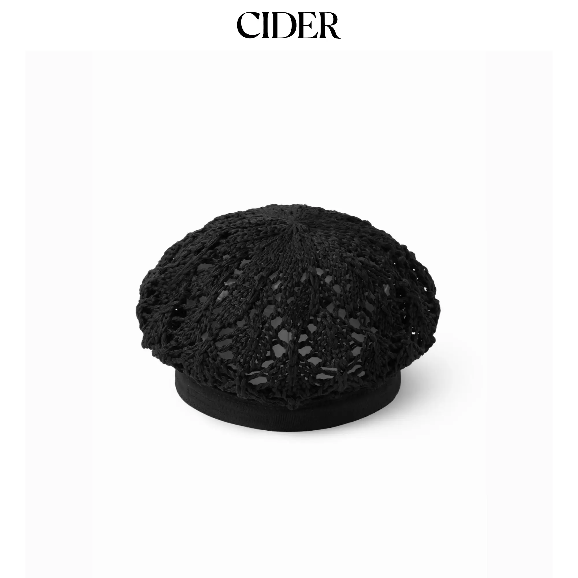 Cider FLOWER KNITTED BERET HAT