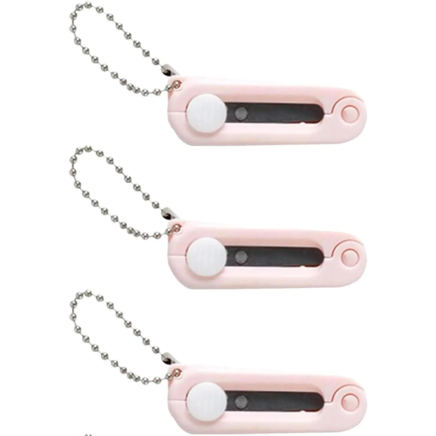 3-Pack Pocket Size Folding Telescopic Safe Portable Mini Scissors, Office Cutting Tool for Scrapbooking Crafting