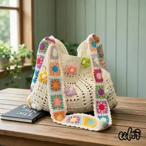 Womens Retro Floral Patchwork Crossbody Messenger Bag, Lightweight Washable Boho Shoulder Purse Built For Female Users, Multipurpose Daily Carry Container For Casual Outings, Outdoor Activities And Everyday Commuting Scenes