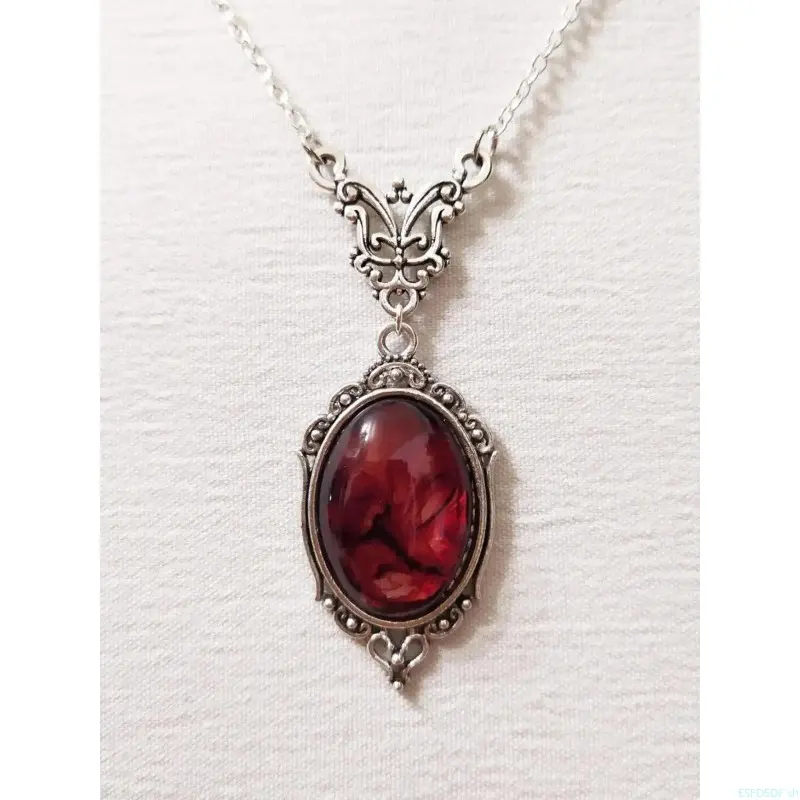 Female Vintage Victorian Oval Magnifier Pendant Necklace - Antique Bronze Filigree, Elegant Evening Statement Jewelry, Valentine's Day Charming Gift Choice (Bag Charm Accessory)