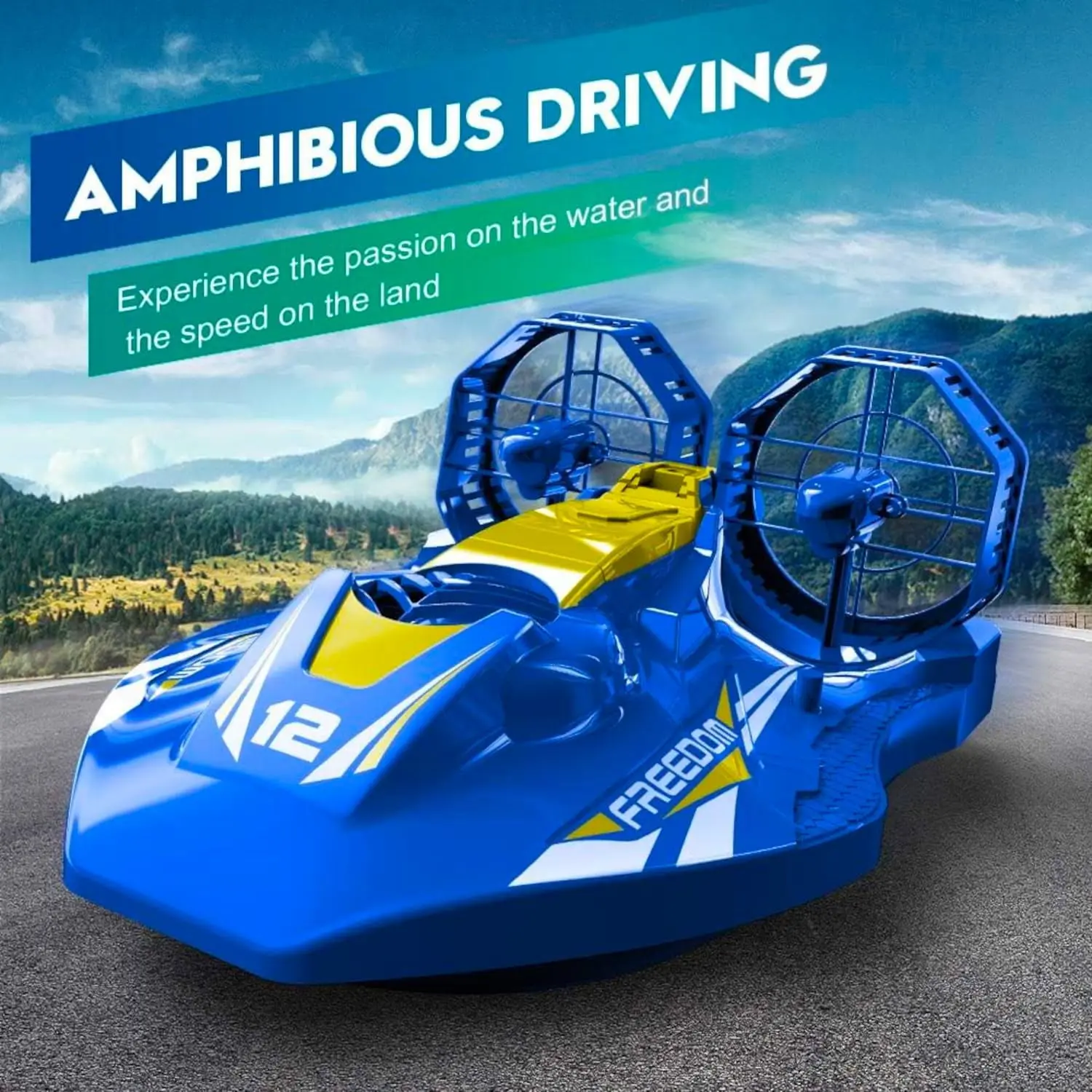 Amphibious Hovercraft RC Boat Twin-Propeller ACV