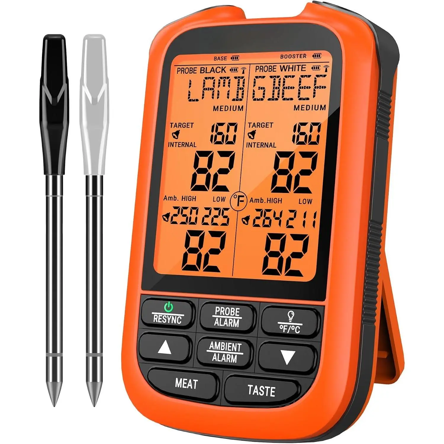 TempSpike 1000FT  Meat Thermometer Digital with 2 Probes | RF Technology, Wire-Free IPX8 Probes, Alarms, Large Backlit LCD,  Thermometer Cooking Turkey, , BBQ, Grill