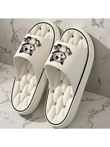 1 Pair of Women's and Unisex EVA Slippers for Indoor/Outdoor Use, Kitten Paw Print with Cushioned Sole - Open-Toe Slide Sandals for Bathroom, Beach, Birthday Gifts - (No Maintenance), Women's Footwear