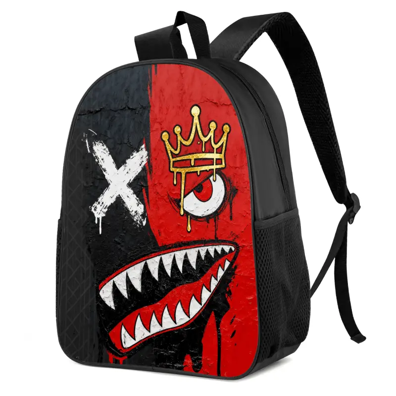 2D-Printed Teenager Backpacks for School, Spacious Multi-Compartment Versatile Stylish Bag with Adjustable Shoulder Straps, Zipper Closure, Essential Back-to-School Item