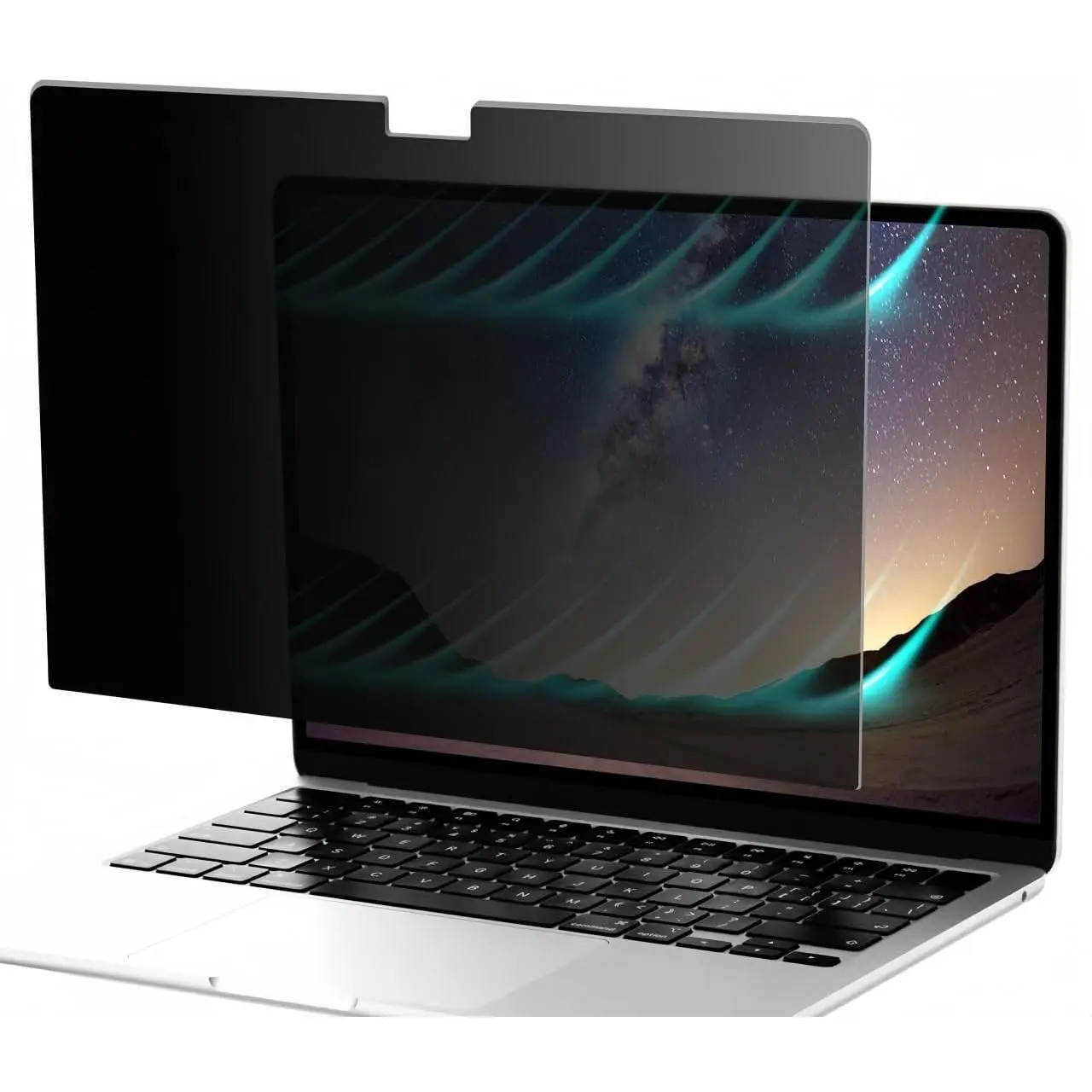 Rectangular 1-Piece Anti-Glare Privacy Screen Filter, Removable Matte Blue Light Protector for Private Work, Fits 13.6"/13" MacBook Air (2022-2026, M2-M5) Laptops
