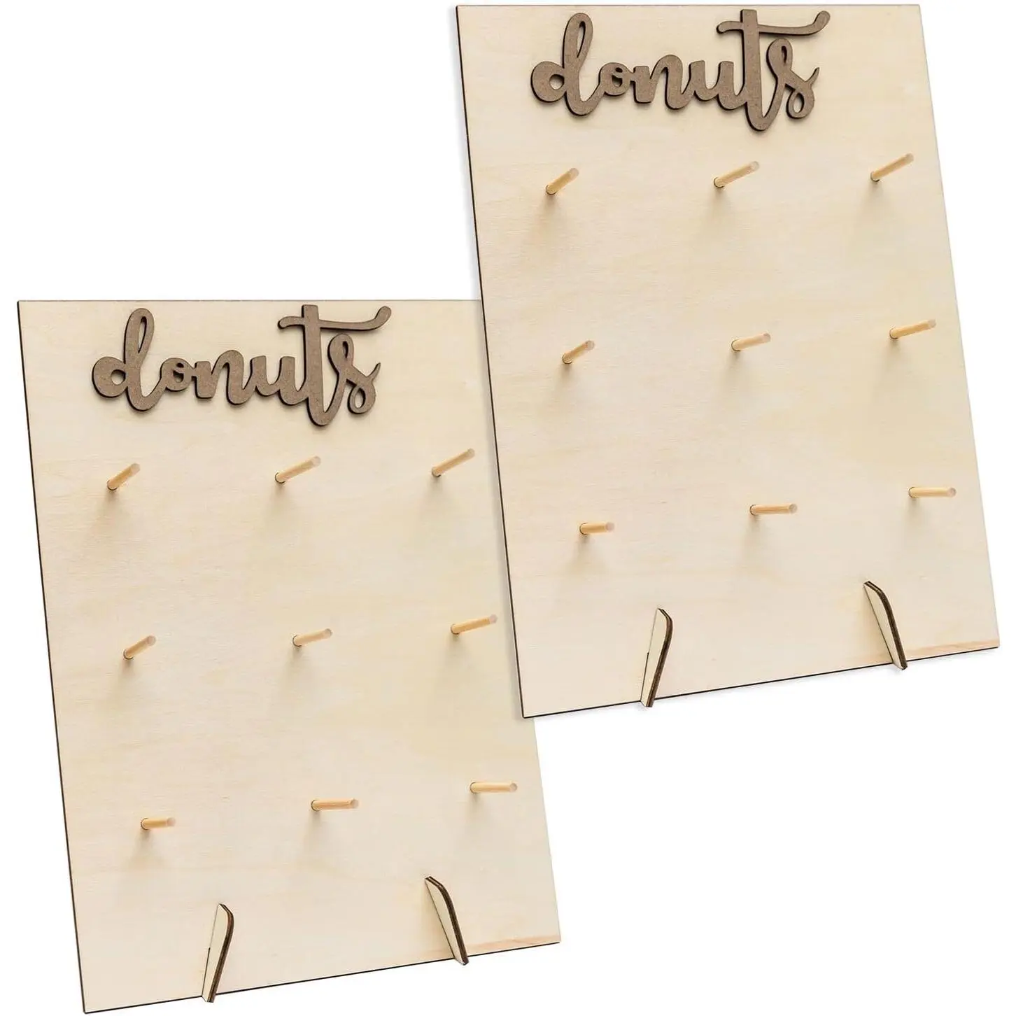 2Pack Donut Display Stand  Doughnuts Wall Stands Display Board for Wedding Party Decoration