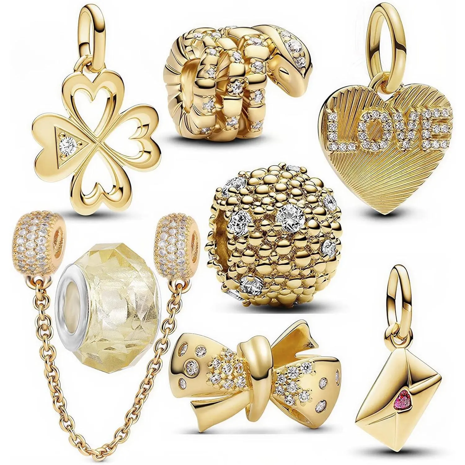 10 Pack  Bead Charms for Bracelets and Necklaces Pendant Dangle Beads  Gifts for Women Charm Set