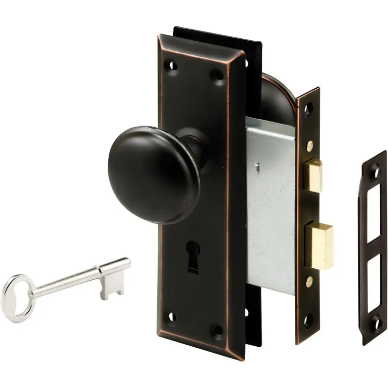 Cylinder lock set, equipped with a classic knob, is ideal for replacing damaged antique lock sets, suitable for lock holes from 1-3/ 8inch to 1-3/ 4inch inches.For interior doors