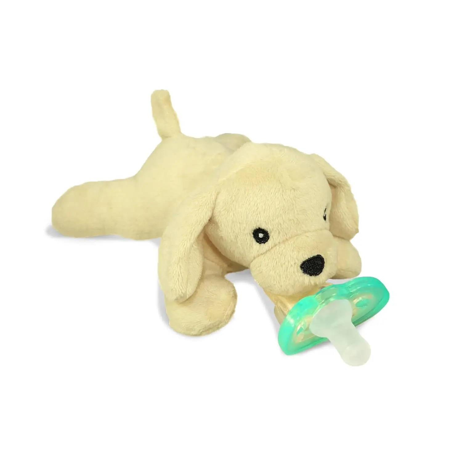 Pacifier, Holder w/Detachable Baby Pacifier, Stuffed Animal RaZbuddy, All Ages 0M+, 100% Medical Grade USA Made Silicone, Machine Washable, Textured & Easy to Hold – Lab New model