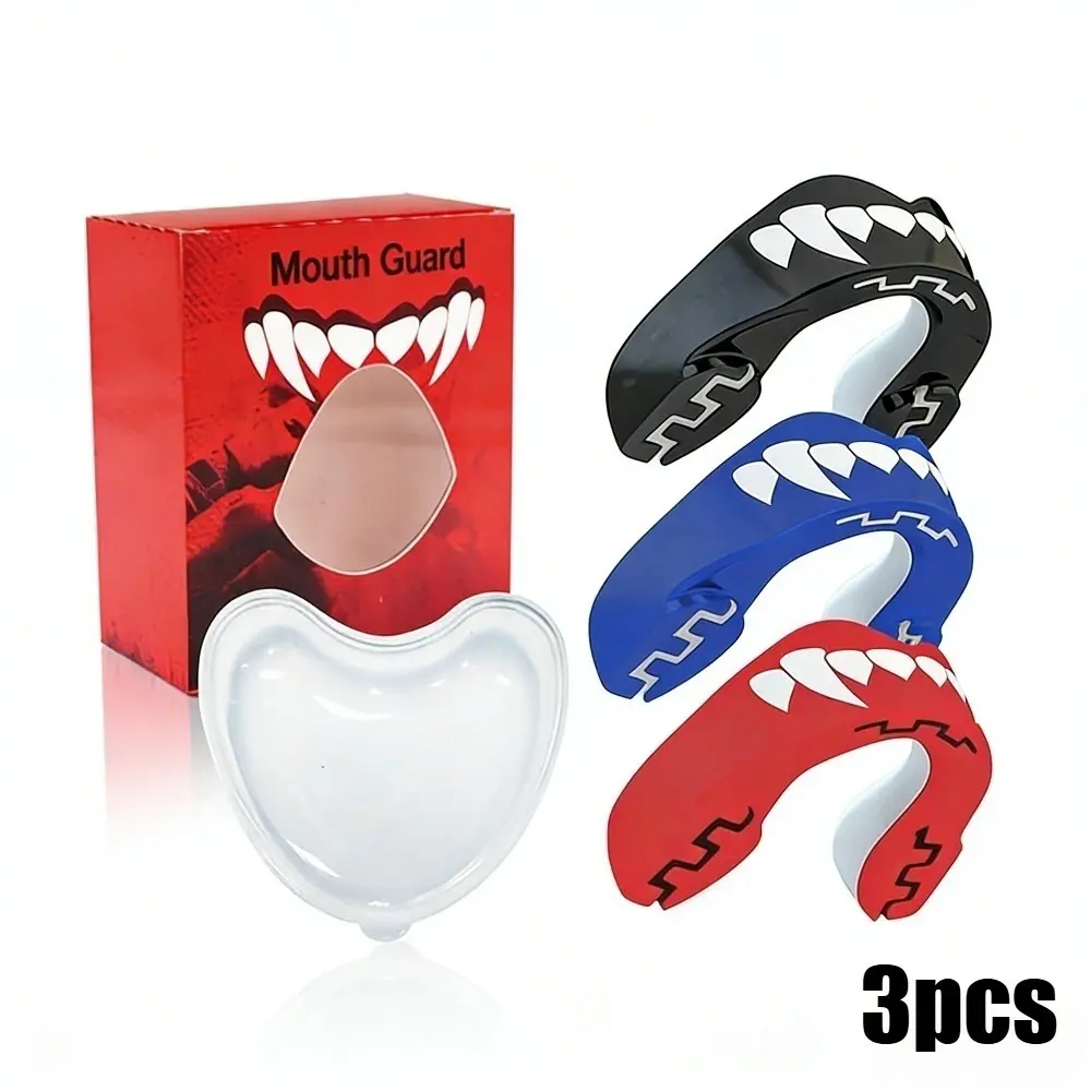 Sports Mouth Guard Set with Double Layer Design, Comfortable Custom Fit, Moldable Mouth Guard & Storage Case, Boxing, MMA, Football & Training Gear Must-Have