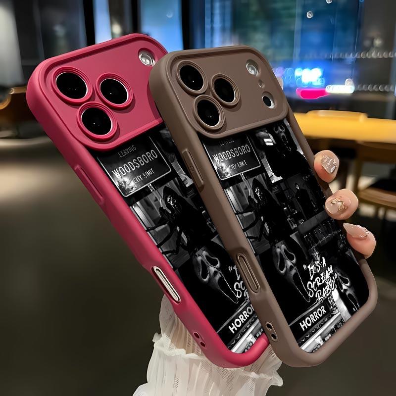 Ghost faces Realm Soft&Flexible TPU Silicone Phone Case For iPhone 17 Pro Max AIR 16 15 14 13 12 11 Plus XSMAX Cases Durable|Shockproof|Full Camera Protection|Anti-Scratch|Anti-Fingerprint|Slim Fit|Gift For Girlfriend/Men/Women